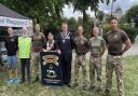 Windsor and Eton Rotary president Paul Andreianu with the Mayor Cllr Neil Knowles and members of reserve forces