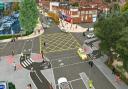 An artist's impression of how Farnham Road could look under Slough Borough Council plans