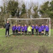 The FC Holyport Hawks Under 11s team which beat Maidenhead Warriors 2-1 in the Thames Valley Football Development League on Sunday.