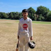 The sixth former, who goes to Windsor Boys School, smashed 200 not out in the 40 over match.