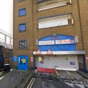 The defendant denied raping a man in the Herschel Street car park (pictured)