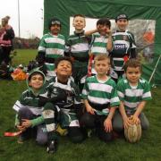 The Slough under-8 team at the London Irish St Patrick's Day festival.