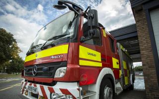 Lightening strike sparks loft fire as emergency services rush to the scene