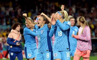 England's Georgia Stanway celebrates after the FIFA Women's World Cup semi-final match at Stadium Australia, Sydney