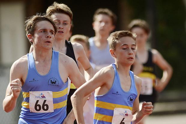 WSEH Athletics Club (blue with yellow hoops) won the Youth Development League match in Eton on Saturday with a total of 672 points. PHOTOS: Paul Johns. 190763.