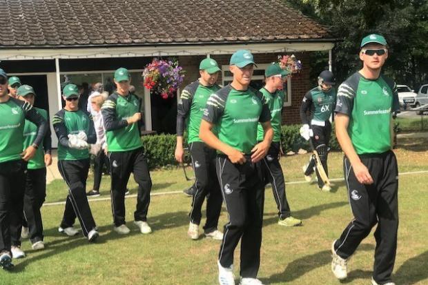 Berkshire enter the field of play against Wiltshire