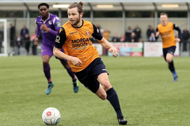 Slough Town midfielder Matthew Lench made his 100th appearance for The Rebels in the 1-0 defeat against Oxford City in the National League South on Saturday.