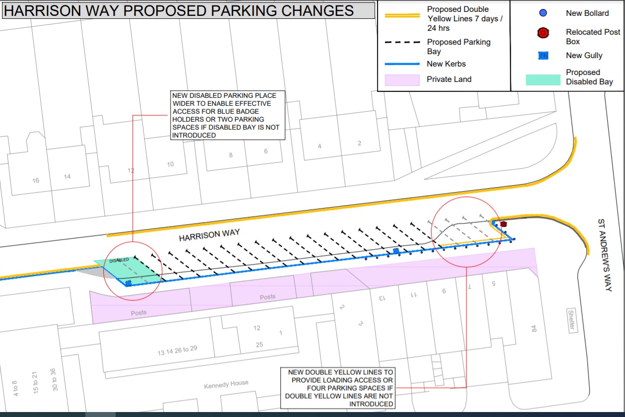 Proposed scheme for Harrison Way