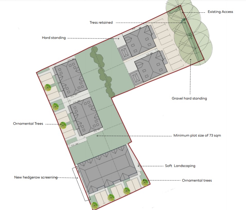 Construction of nine homes with landscaping and associated works, following demolition of the existing buildings at Green Meadow Surgery and Knightswood, Winkfield Road, Ascot (21/00341/FULL).