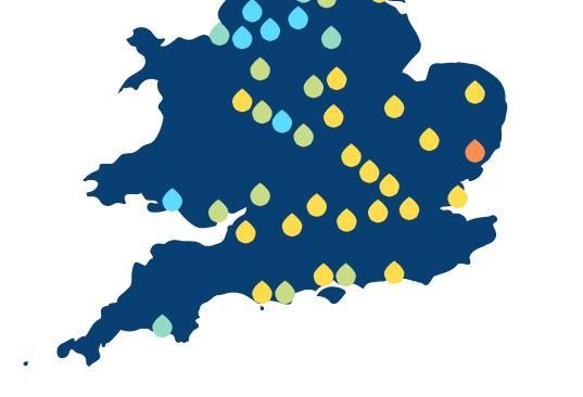 The UK hard and softwater map