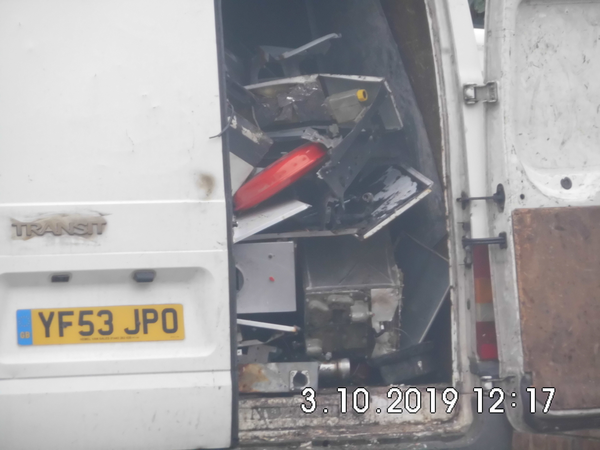 Waste piled up in Ms Nicolae’s van