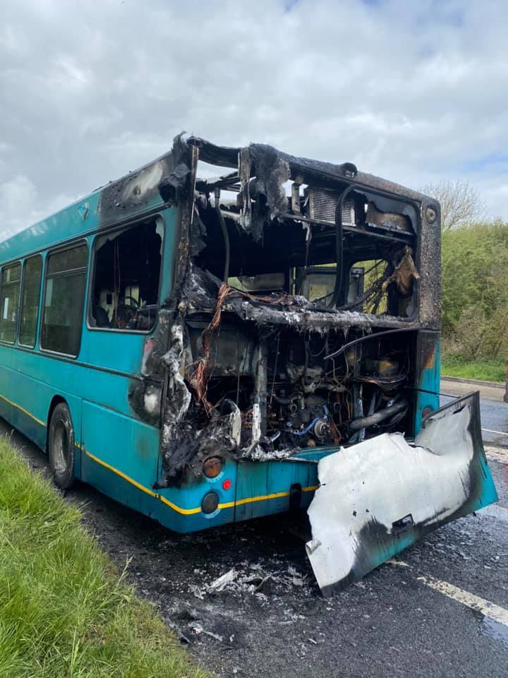 The remains of the bus 