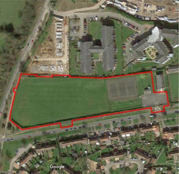 Slough Observer: Outline area of where the 24 homes will be built