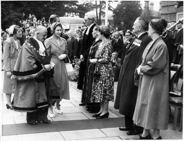 The Queen in Slough in 1953 