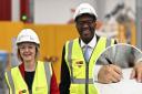 Prime Minister Liz Truss and Chancellor of the Exchequer Kwasi Kwarteng during a visit to Berkeley Modular in Northfleet Kent, to coincide with the Government's new Growth Plan.
