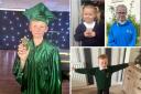 PICTURED: Children celebrate end of term with first and last day of school photos