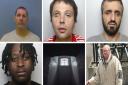 From top left clockwise: Gary Fenn, Daniel Black, Ervis Hola, Derek Sarfo, stock image of a jail cell, and Edward Price