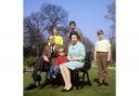 The Royal Family in the grounds of Frogmore House, Windsor, Berkshire. Left to right: Duke of Edinburgh, Princess Anne, Prince Edward, Queen Elizabeth II, Prince Charles (behind the Queen) and Prince Andrew. Issue date: Sunday January 30, 2022.