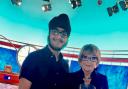 Ayshmit Sethi and TV show host Anne Robinson on the set to start filming Countdown. Picture: Ravinder Sethi