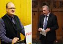 (Left) Slough council leader James Swindlehurst and Bracknell MP James Sunderland (PA)