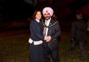 Cllr Bedi and Slough's mayor Cllr Paul Sohal at the Wave of Light