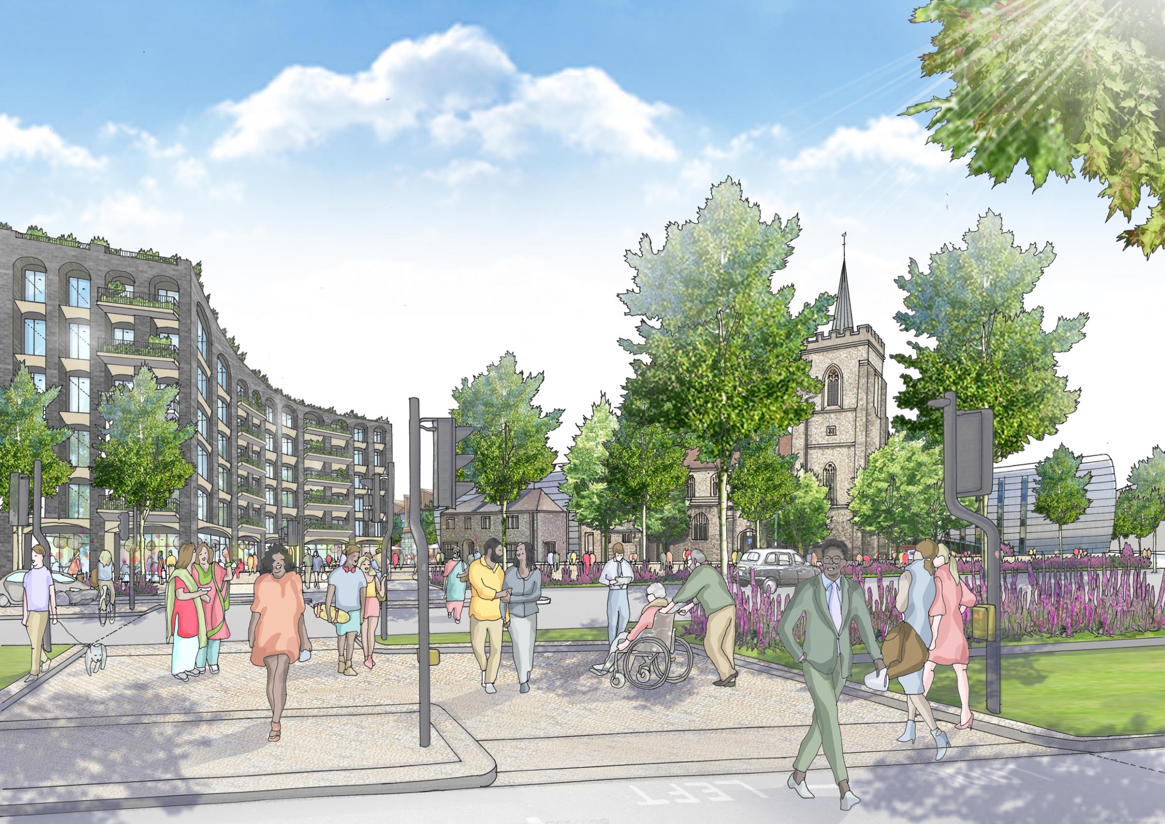What a redeveloped town centre could look like