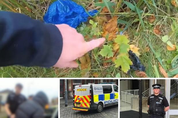 Slough Observer: Screenshots from a video released by Thames Valley Police documenting Operation Sceptre in Slough