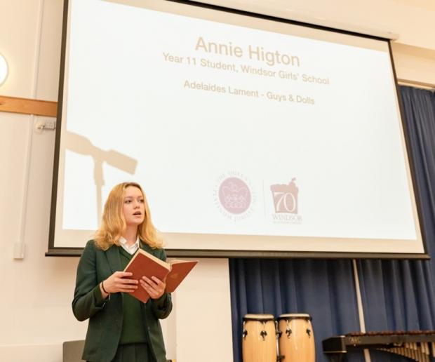Slough Observer: Annie Higton from Windsor Girls' School.  Image: Windsor Platinum Jubilee