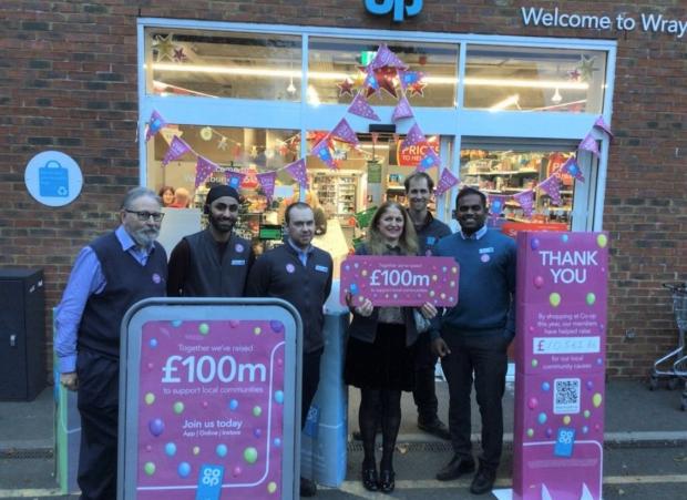 Slough Observer: The staff at Wraysbury Co-op 