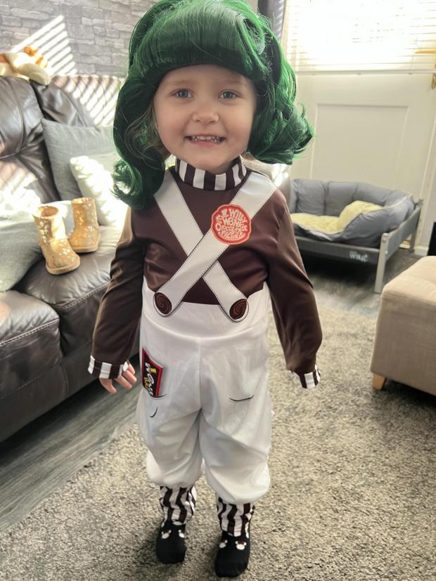 Slough Observer: Blaise, 3,from Little Blossoms Preschool at Holly Spring in Bracknell as an Oompa Loompa