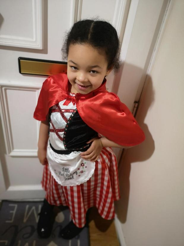 Slough Observer: Mia Hestia, 7, from Battle Primary Academy as Little Red Riding Hood, Reading 