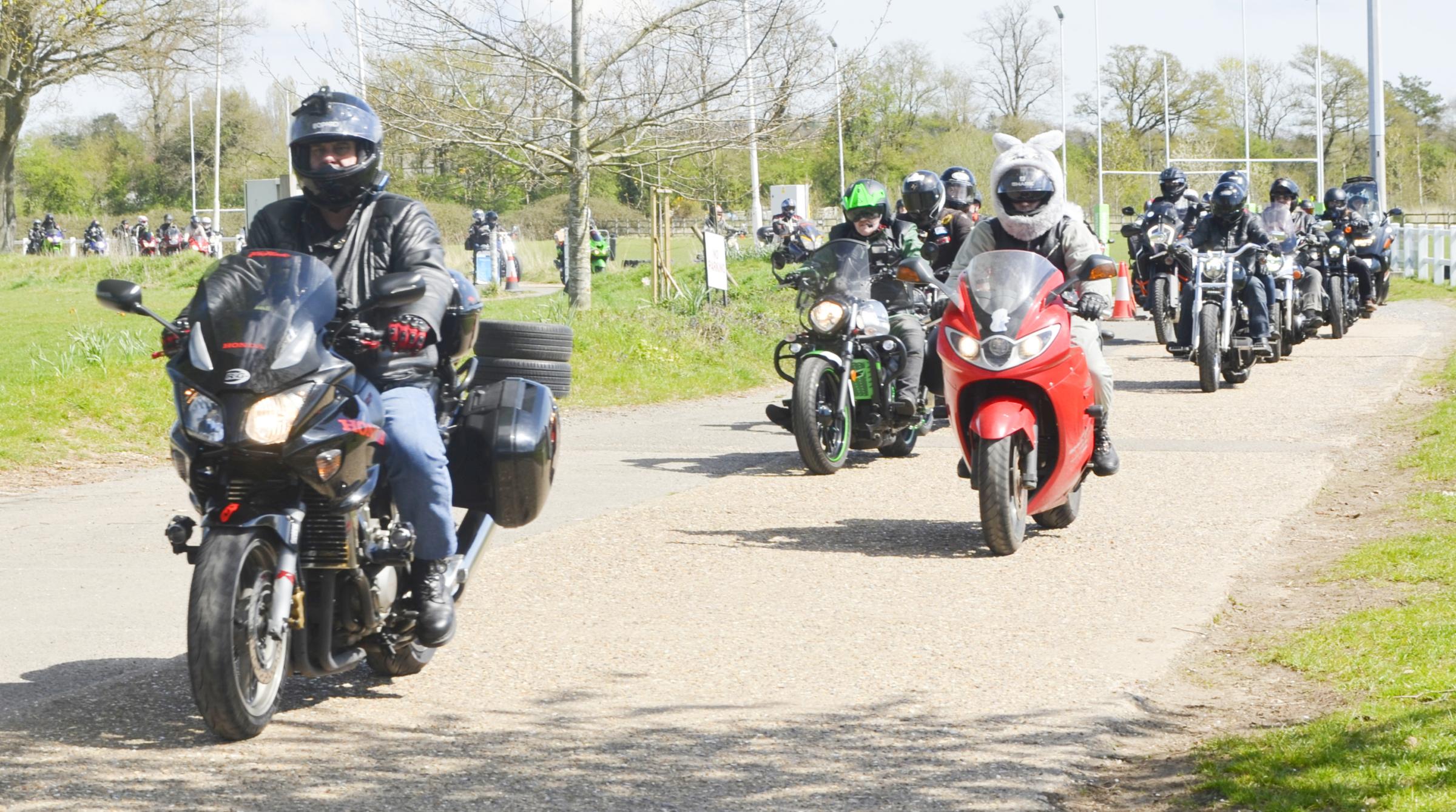 Bikers help deliver easter eggs for the Berkshire Egg run