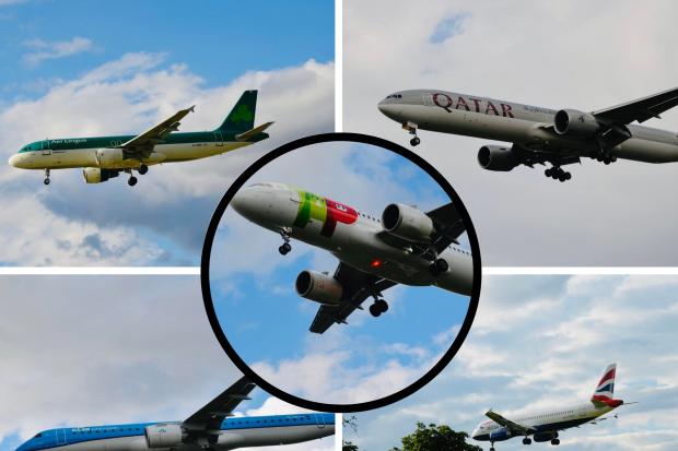 Just some of the planes that were spotted
