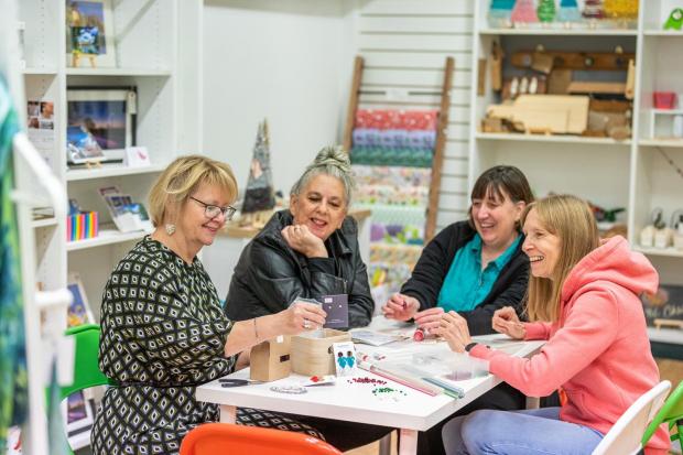 Slough Observer: Deborah with fellow coopers in one of the shops. Picture: Craft Coop