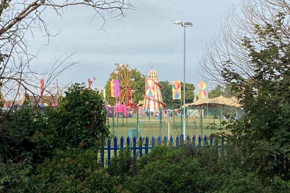 Carnival set up at Burnham school for Heartstopper filming 