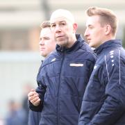 Slough Town joint manager Jon Underwood (centre): “We have a really tough period coming up with three away games in a row within a week. If we’re still second or third after that run then we will be doing very well.