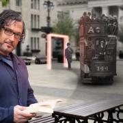 David Olusoga, Executive Producer for StoryTrails, pictured with a virtual reality image which will similar to ones that will be brought to Bradford in July 2022