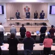 A minute's applause was held at Slough Council