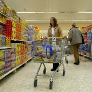 New data from the Office for National Statistics revealed on Friday that 49% of people said their shopping trolleys are less full than before (PA)
