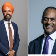 (Left) Slough MP Tanmanjeet Singh Dhesi and Windsor MP Adam Afriyie
