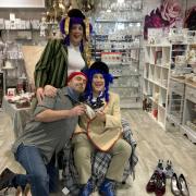 Charity shop welcomes unusual guests as 'ugly' sisters search for shoe