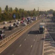 Heavy traffic reported on M4 near Slough