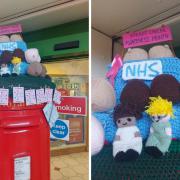 Take a look at the knitted boobs on display in Wexham Park Hospital