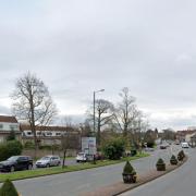 A police helicopter was sighted over London Road in Sunningdale (pictured)