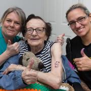 Dorothy France, a resident at Care UK’s The Burroughs in West Drayton, gets first tattoo