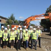 Work taking place on a 100 per cent affordable homes development in Ray Mill Road West, Maidenhead. The development will be made up of 14 one and two bed flats. Credit: Royal Borough of Windsor and Maidenhead