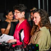 : 1st AD - Amy Leyshon (Left) and Script Supervisor - Catherine Yeats (right)