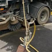 A Go Plant tanker connects an illegal standpipe to a Tames Water hydrant