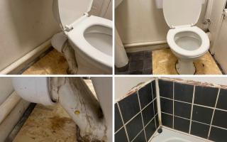 The leaking toilet, removed flooring and issues at Marie Ramsay's home in Slough.