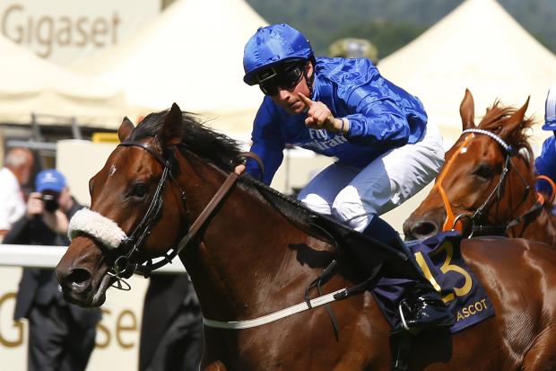 William Buick celebrates victory with Ribchester in the Queen Anne Stakes. Pictures by Sue Orpwood.